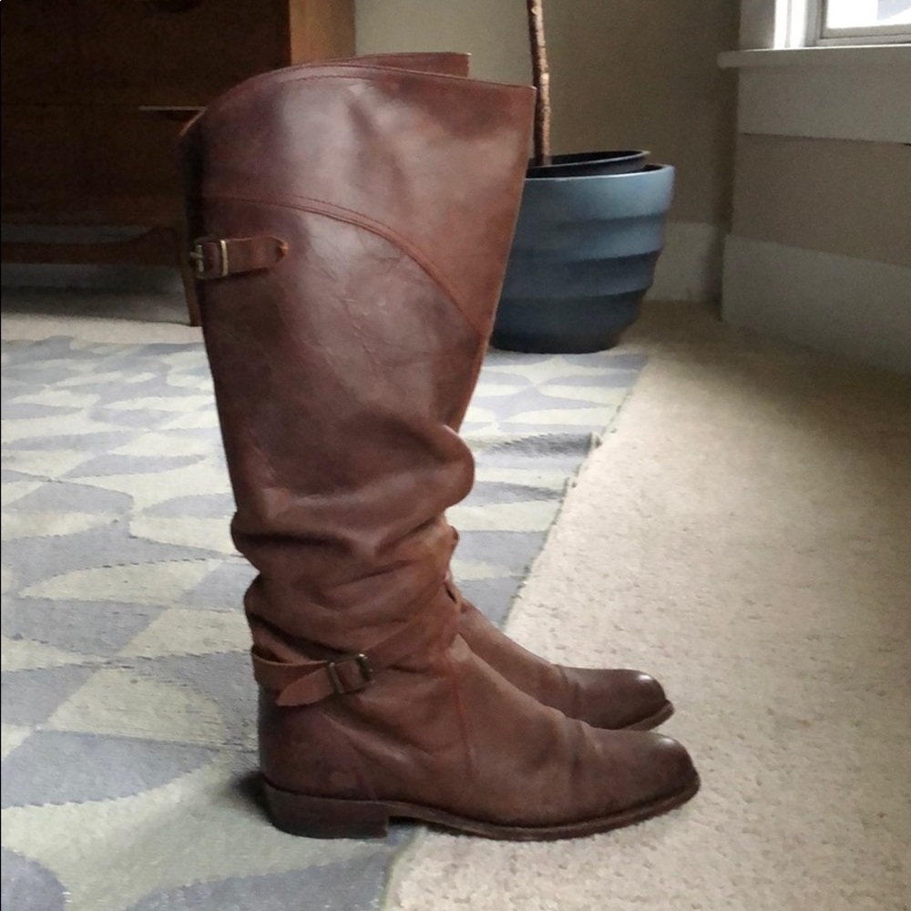 Frye Tall Brown Leather Boots